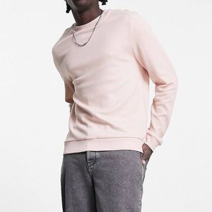 ASOS DESIGN - Twill Sweatshirt in Dusty Pink